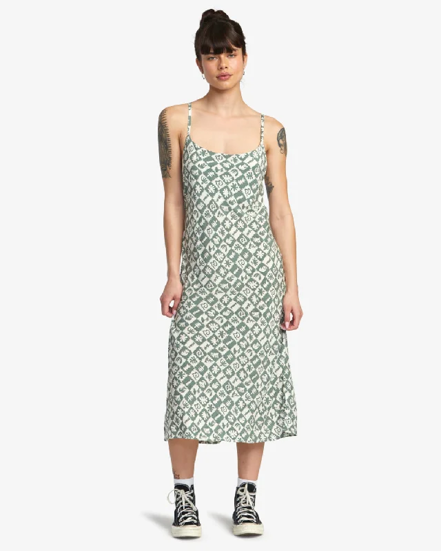 Maiden Midi Dress - Jade Fashionable High-Low Midi Dress