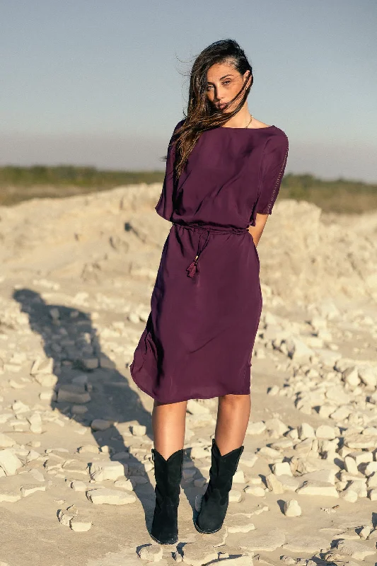 Verve Midi Dress - violet Cozy Ribbed Knit Midi Dress