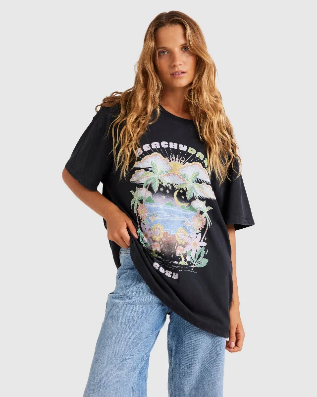 Womens Beachy Days T-Shirt Handmade Hand-knitted Hand-woven