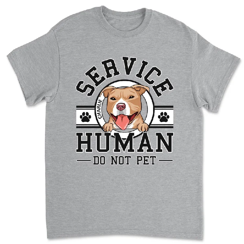 Dog Service Human Logo - Personalized Custom Unisex T-shirt Front Pockets Side Pockets Patch Pockets