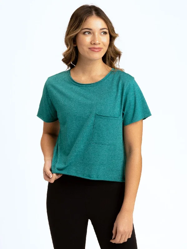 Maggie Triblend Tee Zippered Buttoned Snapped