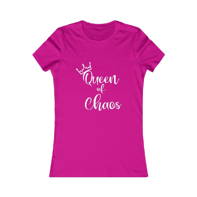 Queen of Chaos - Feminine Slim Fit Tee Zippered Buttoned Snapped