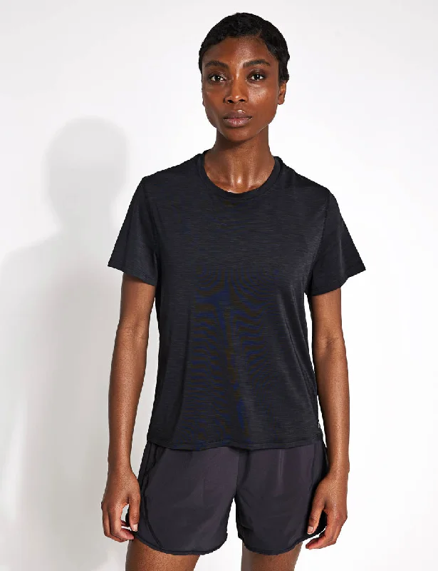 Chill Athletic T-Shirt - Black Asymmetrical Pockets Print