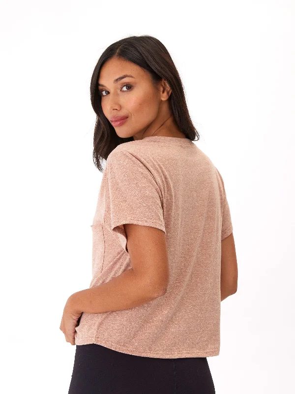 Shelbie Triblend Jersey Pocket Tee Iron Safe Non-Iron Wrinkle Free