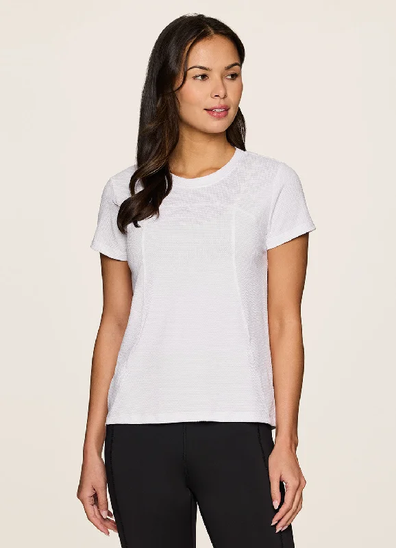 Sprinter Mesh Running Tee Ribbed Striped Patterned