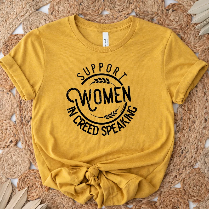 Support Women in Creed Speaking T-Shirt (XS-4XL) - Multiple Colors! Layered Multi-layer Single Layer