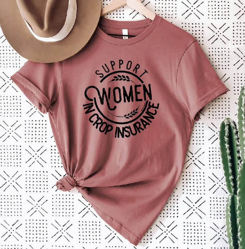 Support Women in Crop Insurance T-Shirt (XS-4XL) - Multiple Colors! Seamless Knitted Crochet