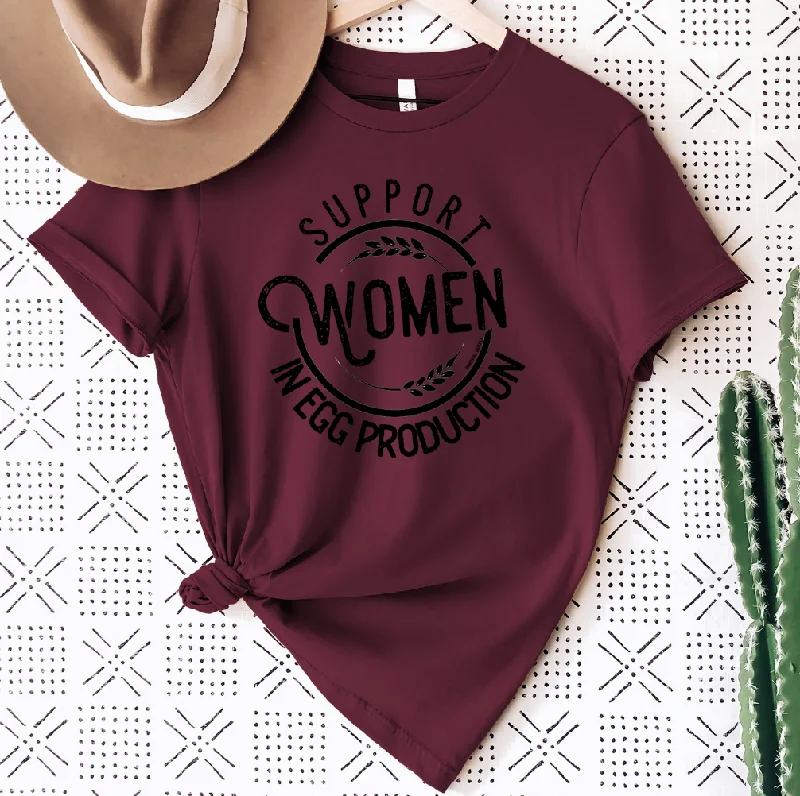 Support Women in Egg Production T-Shirt (XS-4XL) - Multiple Colors! Fitted T-Shirt Seamless Stretchy