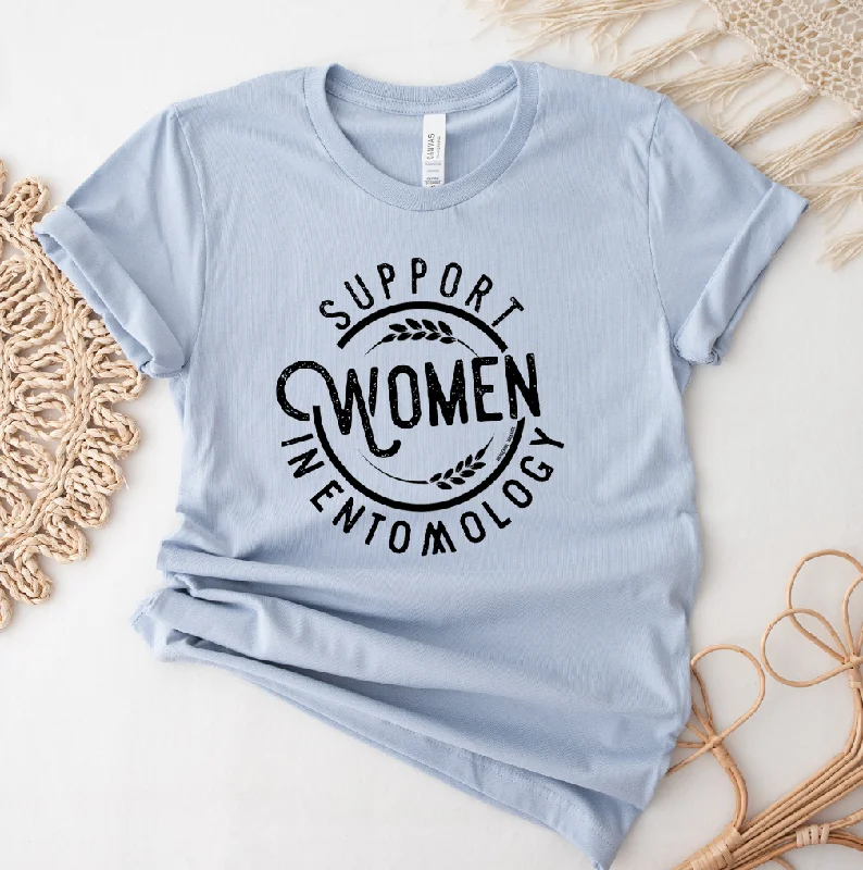 Support Women in Entomology T-Shirt (XS-4XL) - Multiple Colors! Ribbed T-Shirt High Neck Heavyweight