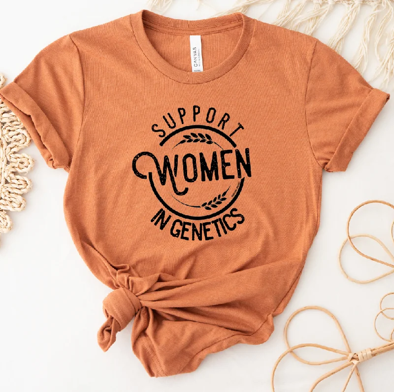 Support Women in Genetics T-Shirt (XS-4XL) - Multiple Colors! Seamless Knitted Crochet