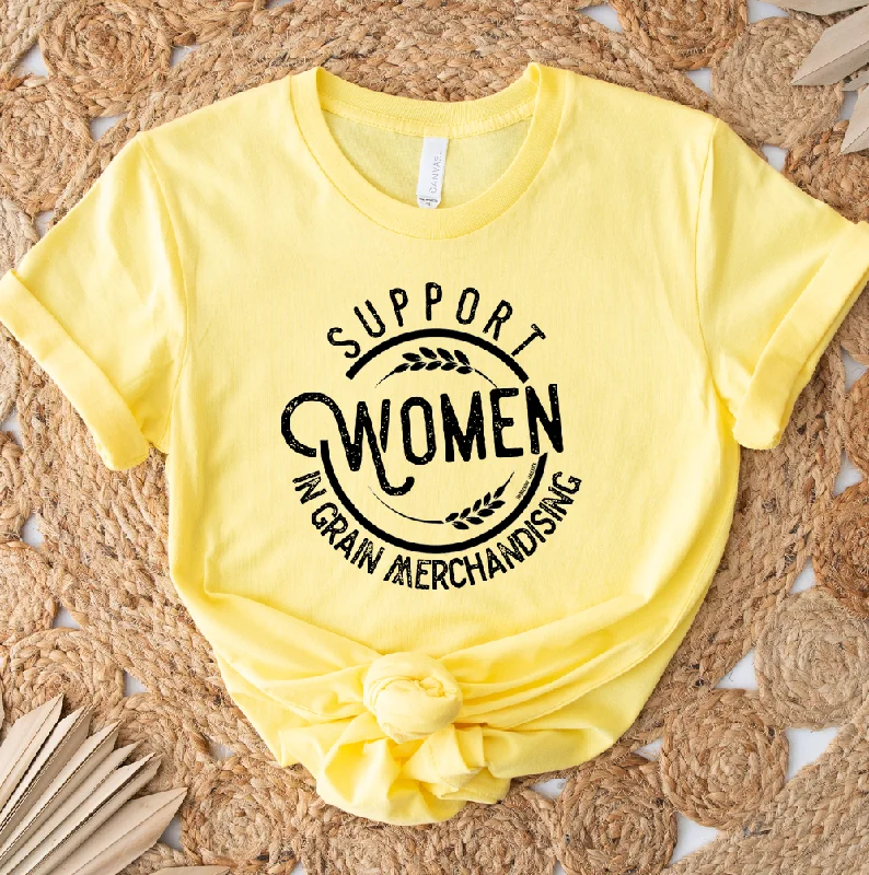 Support Women in Grain Merchandising T-Shirt (XS-4XL) - Multiple Colors! Wool Fabric Cashmere Fabric Tweed Fabric