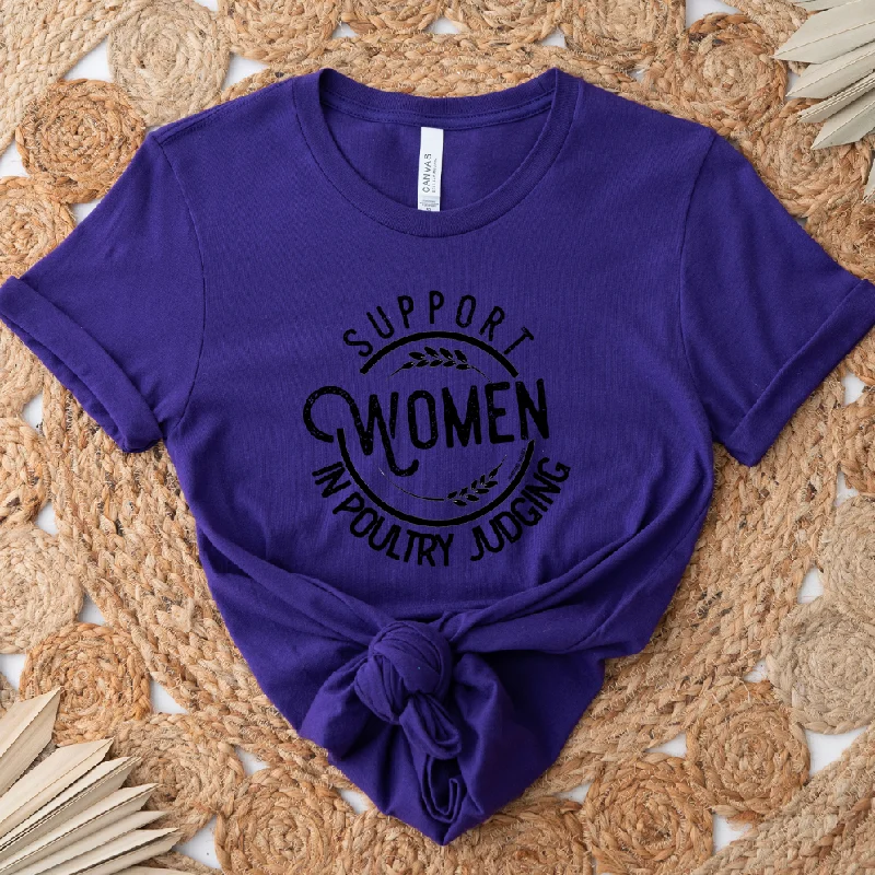 Support Women in Poultry Judging T-Shirt (XS-4XL) - Multiple Colors! Lace Blend Ribbed Blend Corduroy Blend