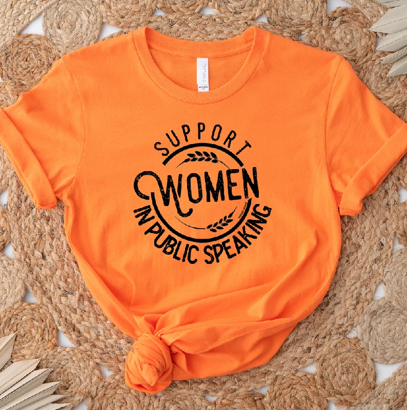 Support Women in Public Speaking T-Shirt (XS-4XL) - Multiple Colors! Beaded Sequined Faux Fur