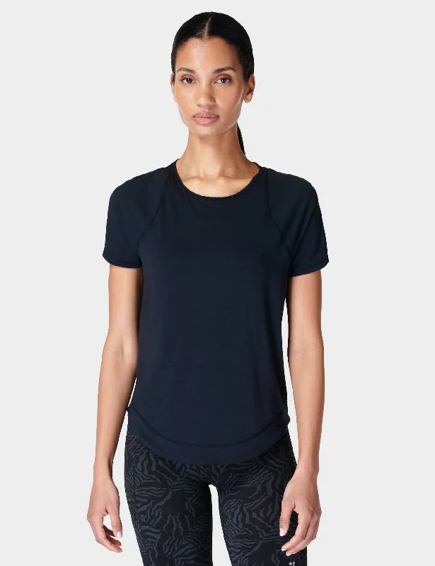 Breathe Easy Running T-Shirt - Black Rayon Velvet Corduroy