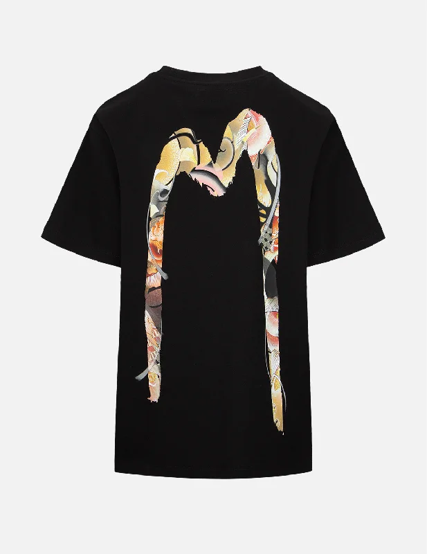 Tattoo Koi Daicock Print T-shirt Graphic T-Shirt Round Neck Polyester