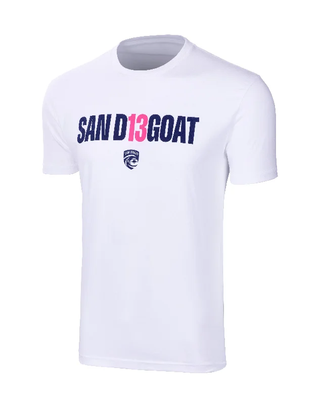 Youth San Diego Wave FC San D13goat Short Sleeve Tee Cashmere Blend Cotton Blend Poly Blend