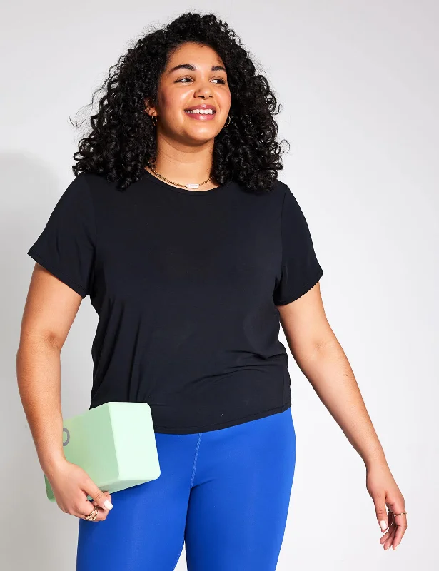 All In Tee - Black Oversized T-Shirt Spandex breathable