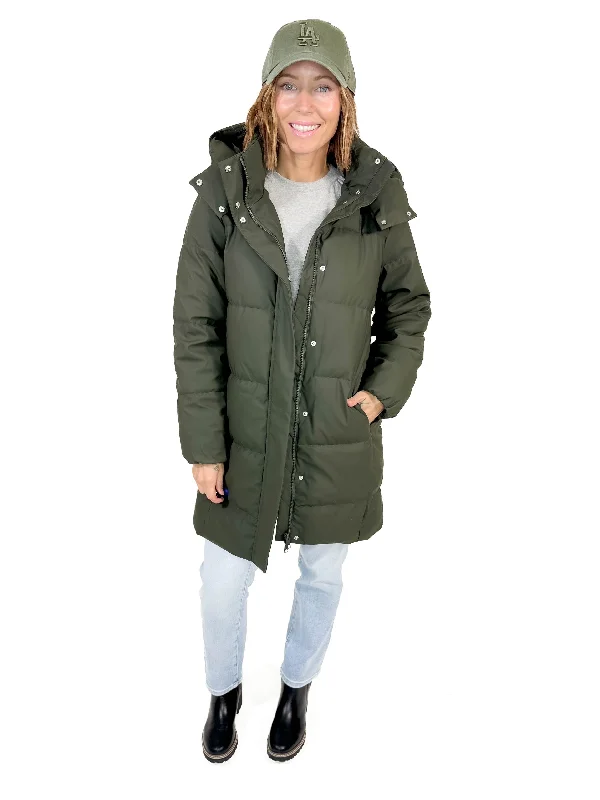 VERO MODA Kylie Insulated Rain Jacket- OLIVE BLACK Elasticated Jacket Padded Jacket Insulated Jacket