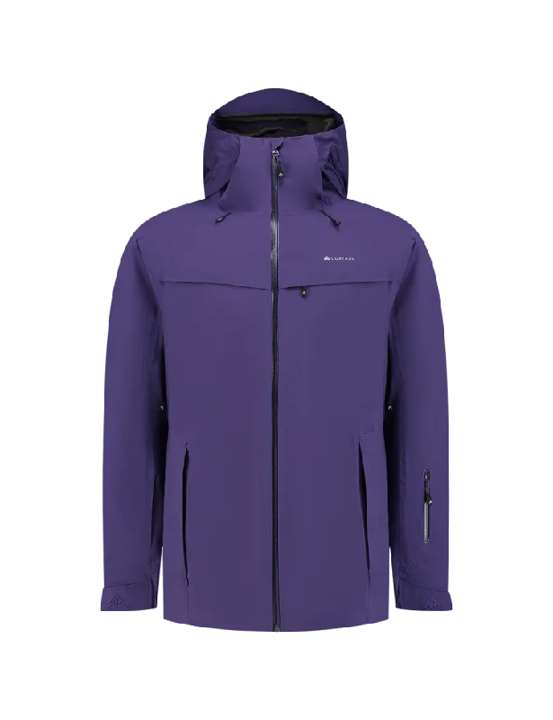 Insulated Hardshell Jacket Purple | Men V-Neck Jacket Boat Neck Jacket Square Neck Jacket