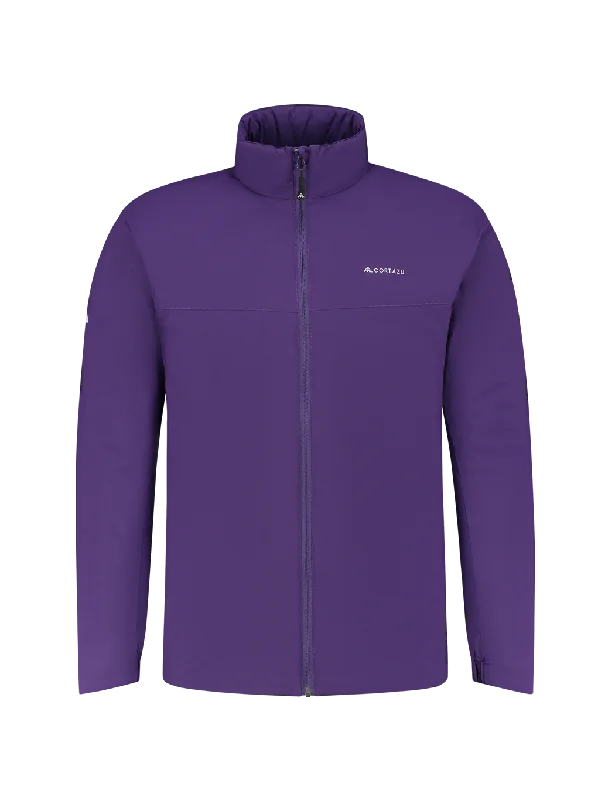 All weather Mid-layer Jacket Purple | Men Front Pockets Side Pockets Patch Pockets