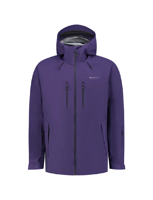 Mountain Hardshell Jacket Purple | Mens Trench Coat Raincoat Waterproof Jacket