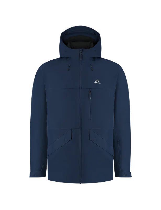 Nunatak Ski Jacket 7M Dark Blue | Men Ribbed Jacket Pleated Jacket Ruffled Jacket