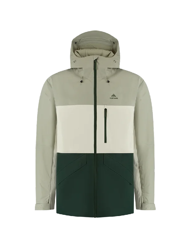 Nunatak Ski Jacket 7M Khaki-Kitt-Green | Men Toggled Jacket Drawstring Jacket Belted Jacket