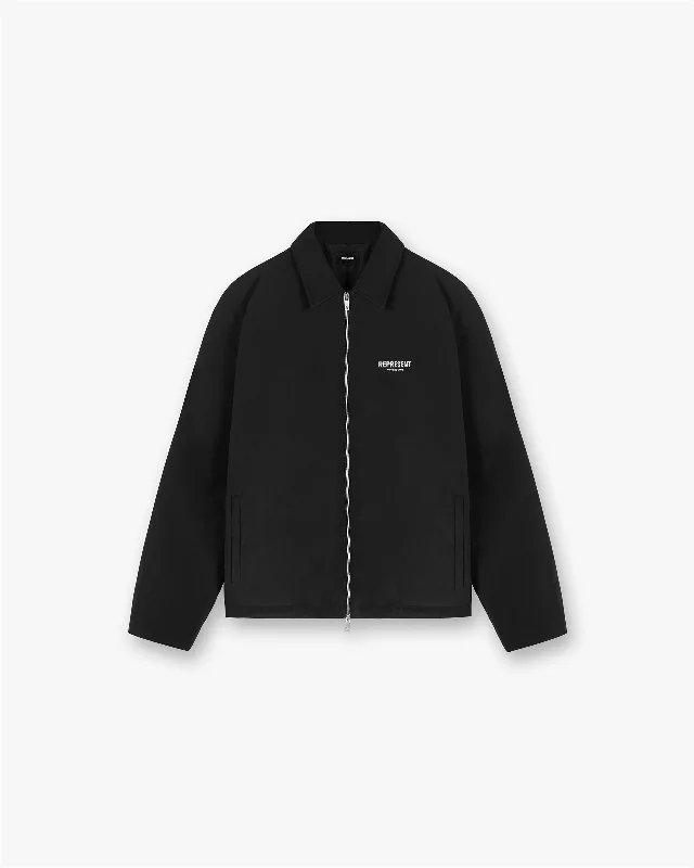 Represent Owners Club Coach Jacket - Black Nylon Jacket Polyester Jacket Spandex Jacket