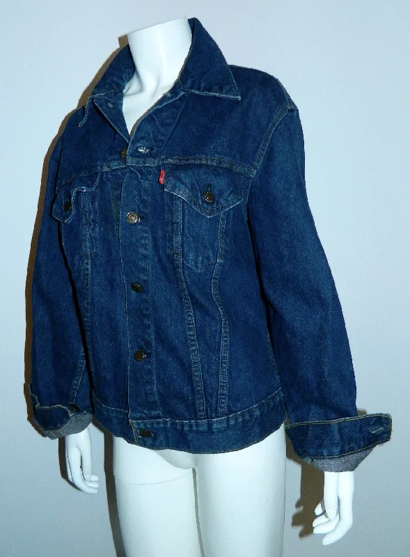 vintage 1980s denim jacket LEVIS jeans Single Stitch 40 Zip Front Button Front Snap Front