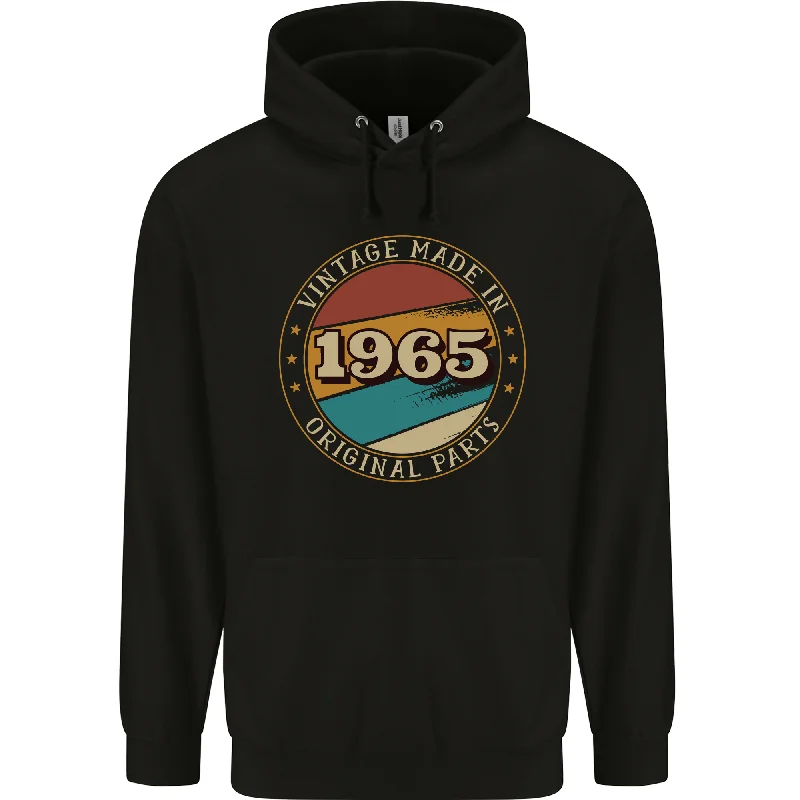 59th Birthday  Vintage Made In 1965 Mens 80% Cotton Hoodie Hoodie with Toggle Buttons Decorative Unique