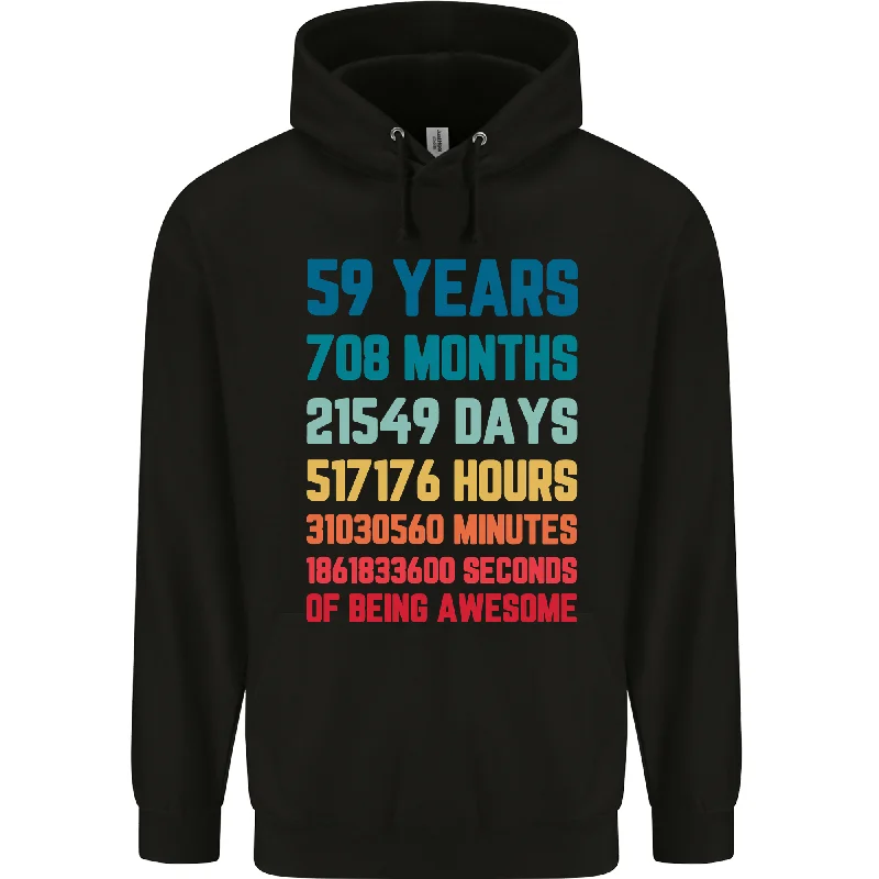 59th Birthday 59 Year Old Mens 80% Cotton Hoodie Oversized Hoodie Comfort Casual