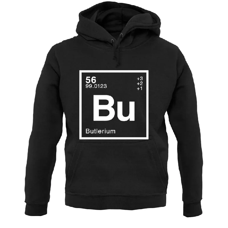 Butler - Periodic Element Unisex Hoodie Hoodie with Elastic Waist Stretchable Comfortable