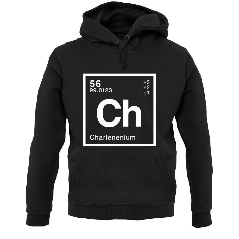 Charlene - Periodic Element Unisex Hoodie Hoodie with High Neck Warm Protective