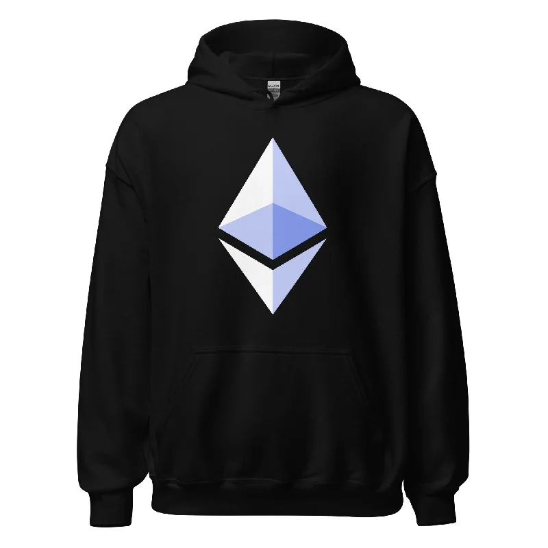 ETH Ethereum Cryptocurrency Symbol Pullover Hoodie Sweatshirt Hoodie with Ribbed Cuffs Snug Fit Comfort