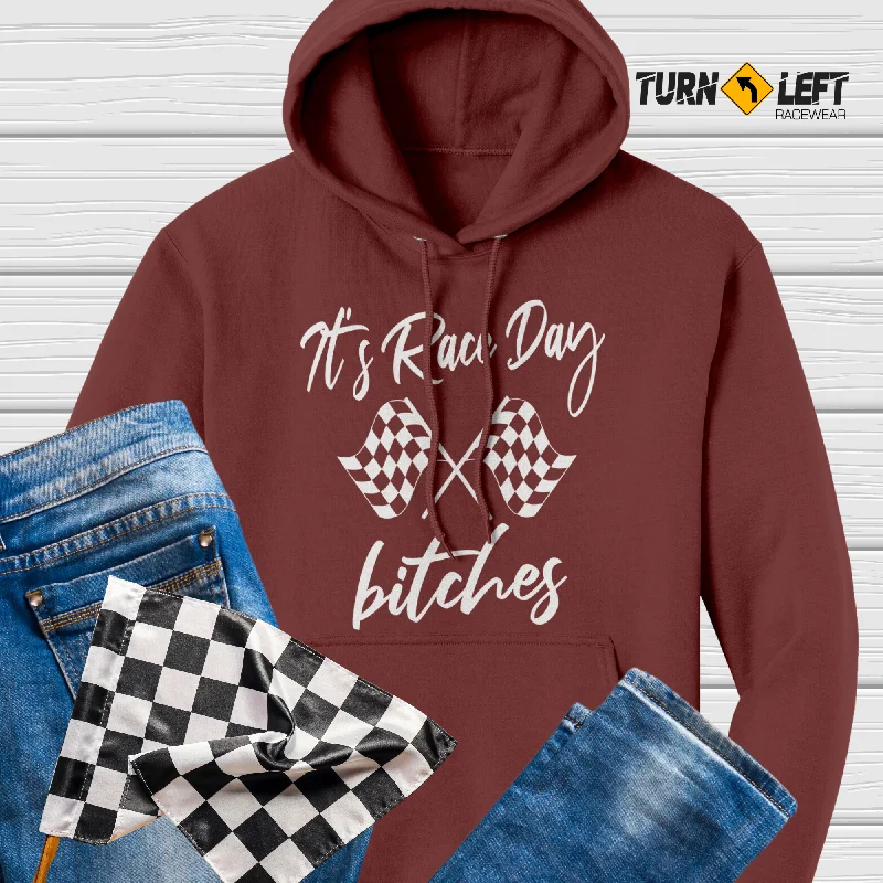 It's Raceday Bitches Hoodie Hoodie with Hem Drawcord Adjustable Customizable