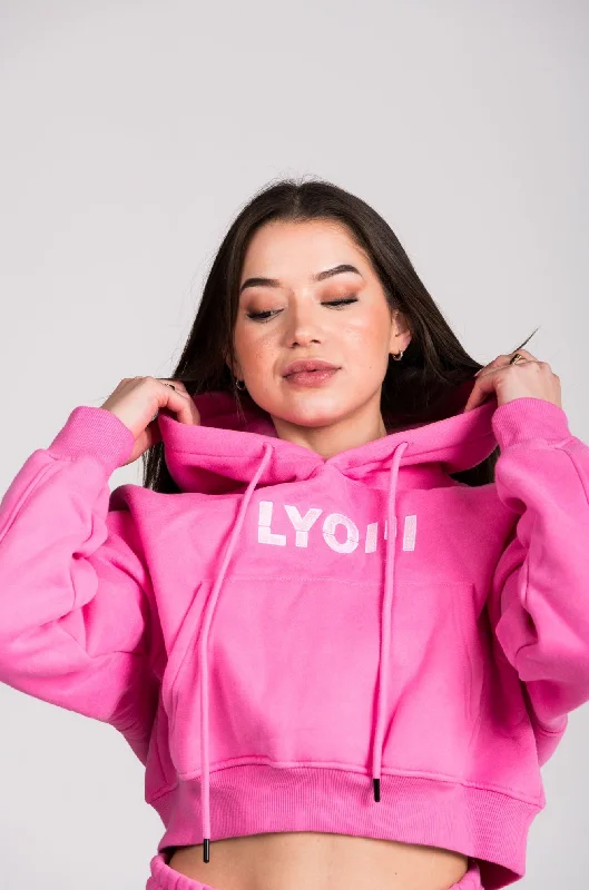 LYOM™ Essential 2.0 Hoodie - Pink Hoodie with Longline Fit Extended Stylish