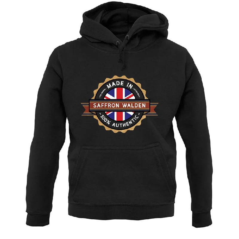 Made In Saffron Walden 100% Authentic Unisex Hoodie Hoodie with Drawcord Adjustable Secure