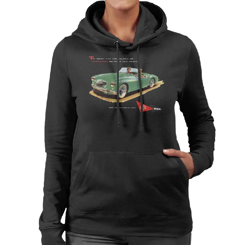 MG On Road And Track British Motor Heritage Women's Hooded Sweatshirt Hoodie with Print Artistic Unique