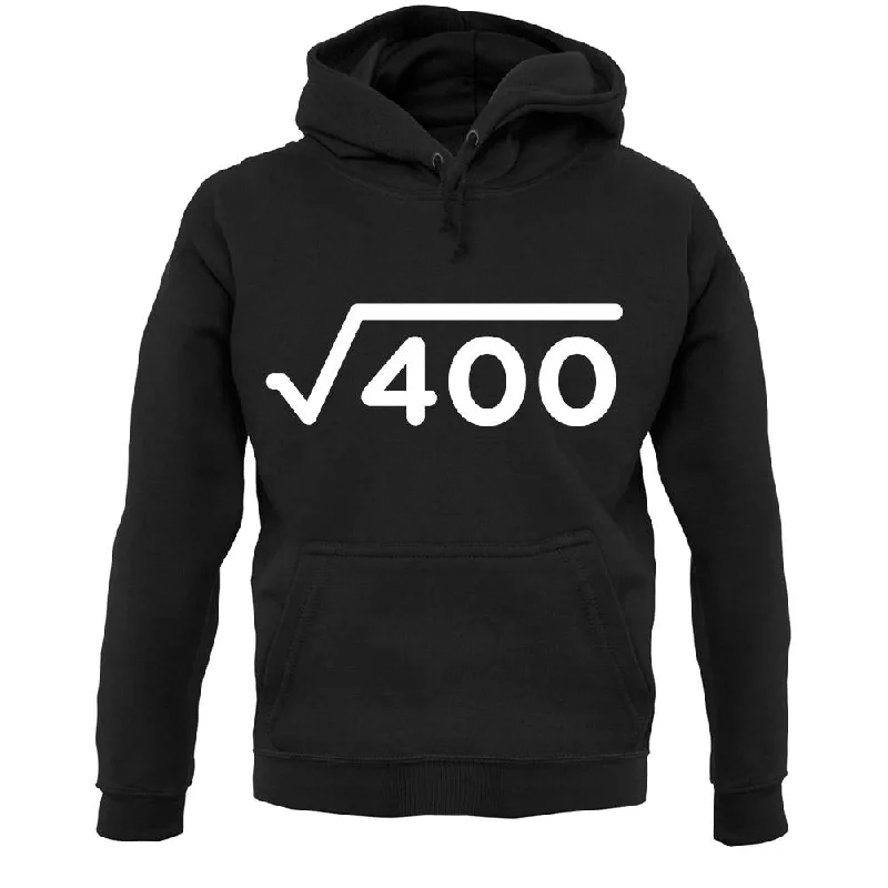 Square Root Birthday 20 Unisex Hoodie Hoodie with Rolled Sleeves Casual Relaxed