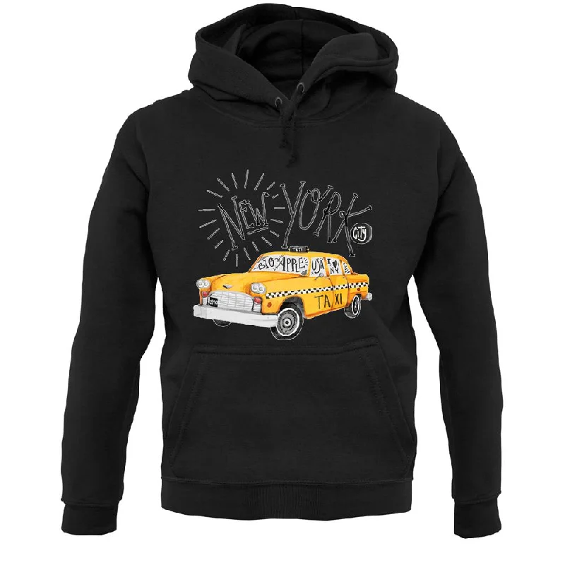 Yellow Taxi Nyc Unisex Hoodie Hoodie with Crew Neck Simple Timeless