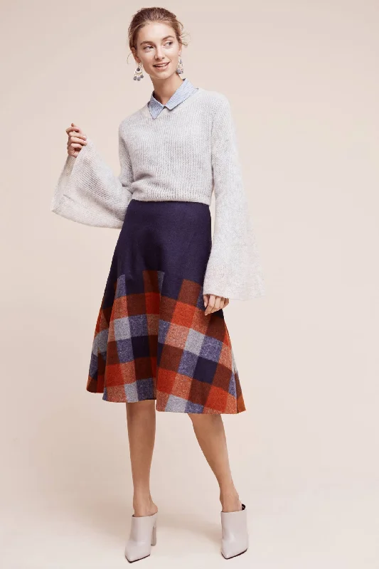 Davi Plaid Skirt denim skirt stylish