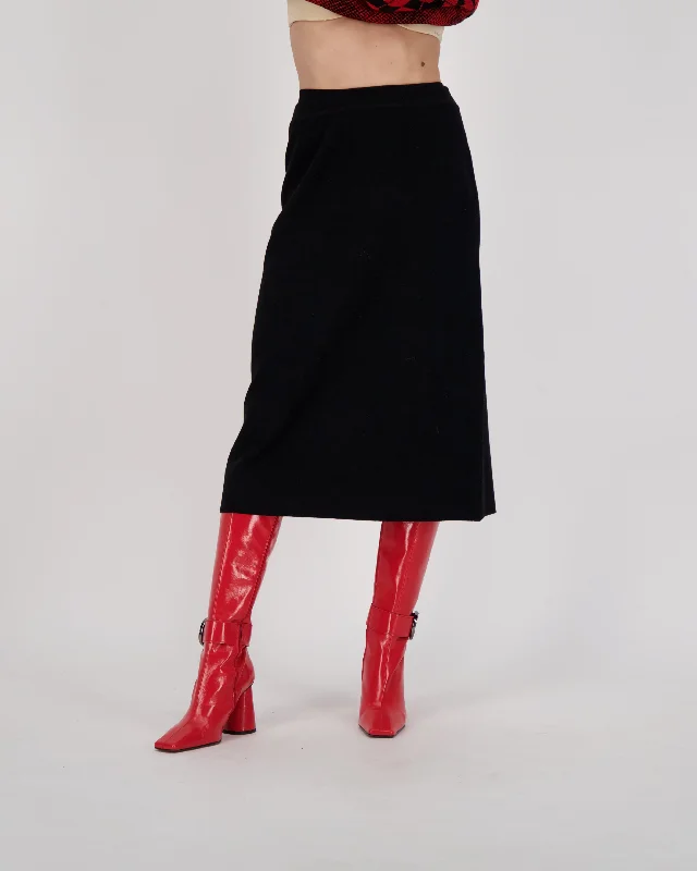 Knit Midi Skirt satin skirt smooth