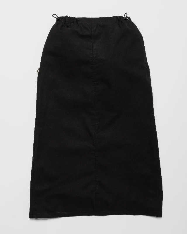 Lyra Long Skirt - Black chiffon skirt delicate