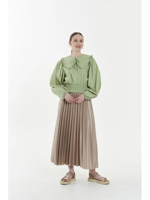 PLEAT LAD FAS SKIRT 4203-16 corduroy skirt durable