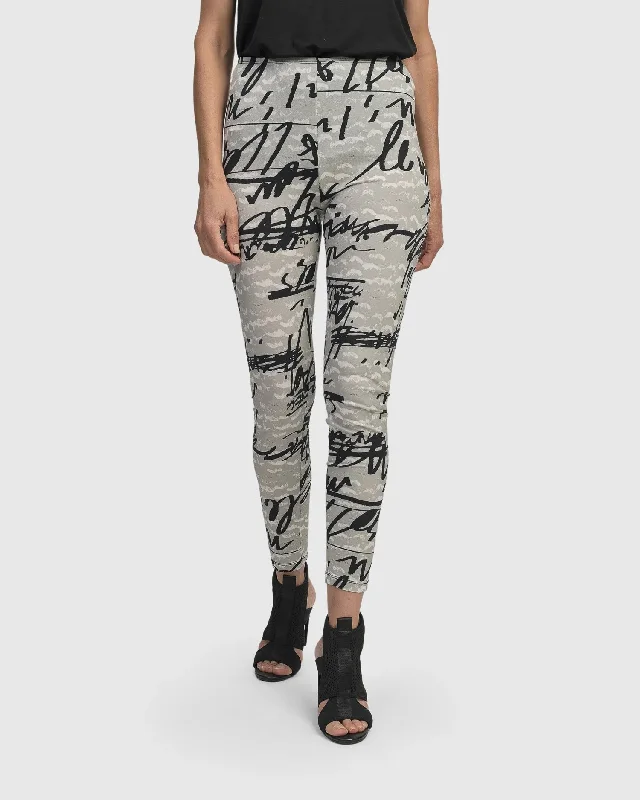 Flirty Leggings, Script Stylish Pockets Active Leggings