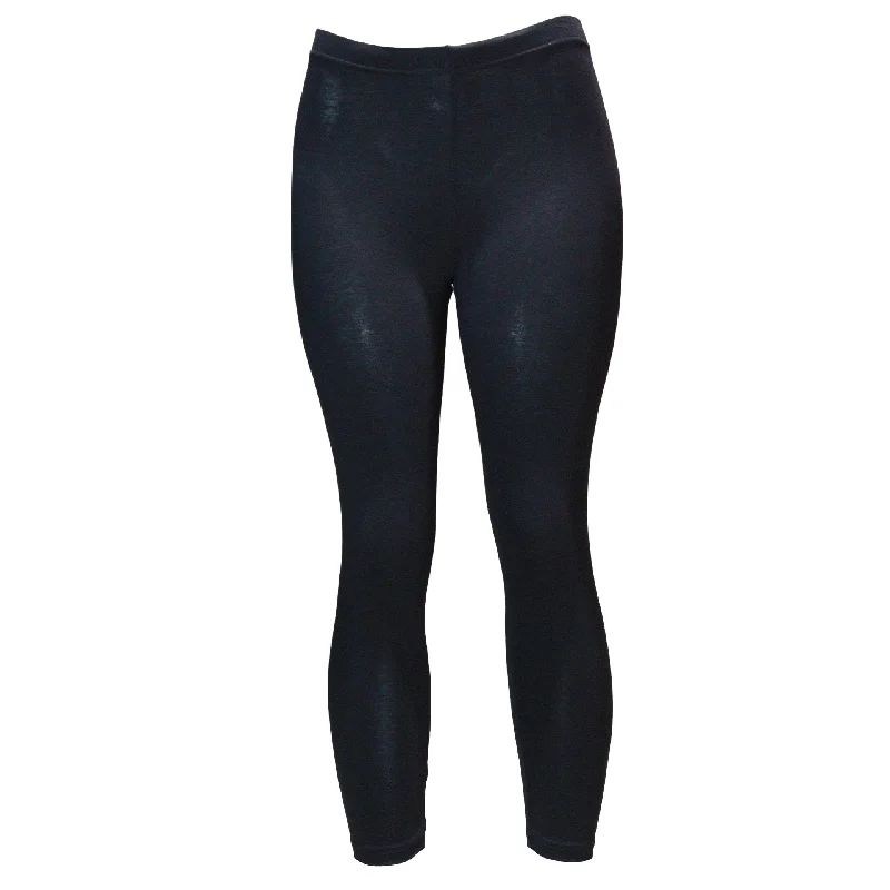 Black Cropped Legging Comfortable Printed Workout Leggings