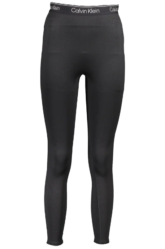 Black Polyester Women Legging Cozy Fashion Leggings