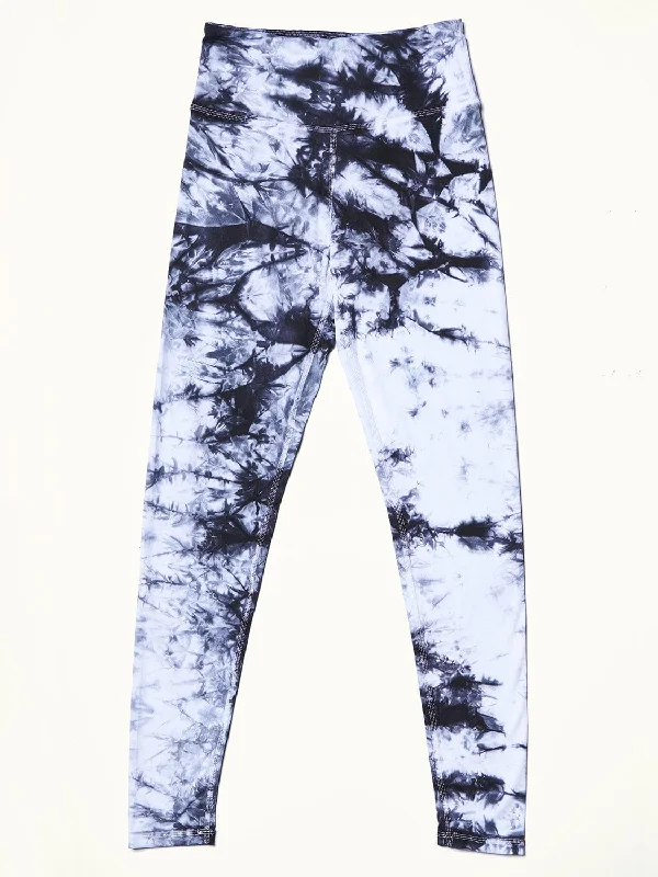 ALAMAE Women's Dani Tie-Dye Legging in Black Fashionable Smooth Fit Leggings