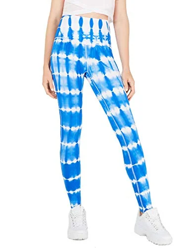 Free People FP Movement Tie Dye Essential Legging (Blue, XS) Comfortable Tummy Shaping Leggings