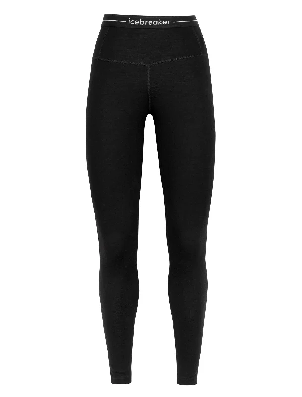 ICEBREAKER Women's 260 g/m Tech Merino High Rise Leggings Fashionable Quick-Dry Yoga Pants